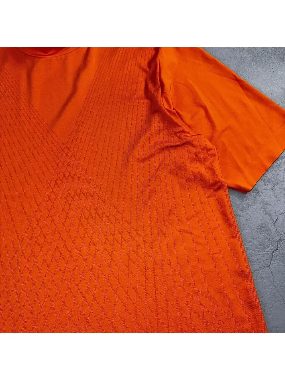 Nike Tiger Woods Polo Shirt Mens L Golf TW Performance Sun Orange VTG 90s Y2K
